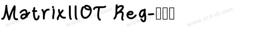 MatrixIIOT Reg字体转换